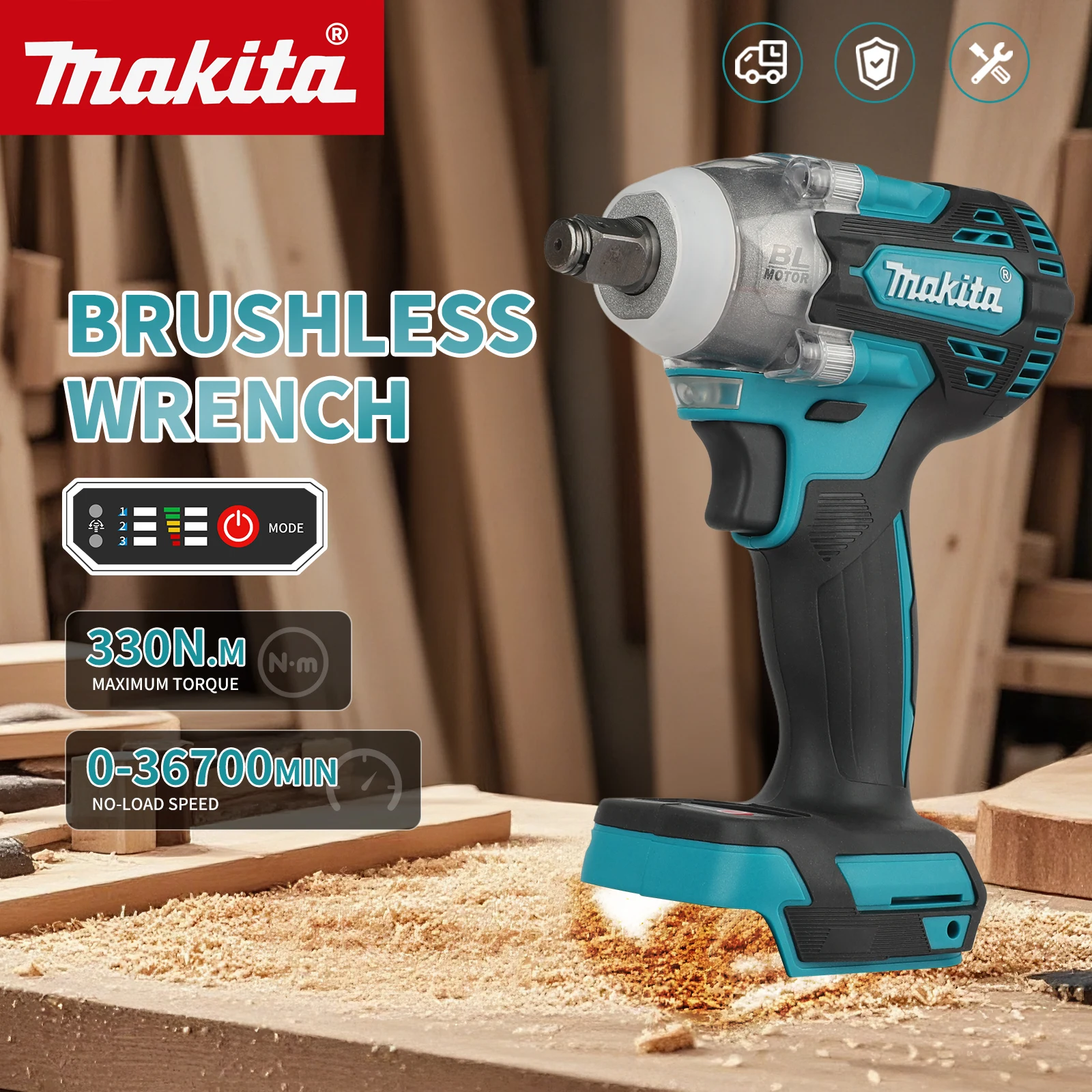 マキタ DTW300 ブラシレス インパクトレンチ。4段階の - Makita Drill Dtw300 のレビューと価格